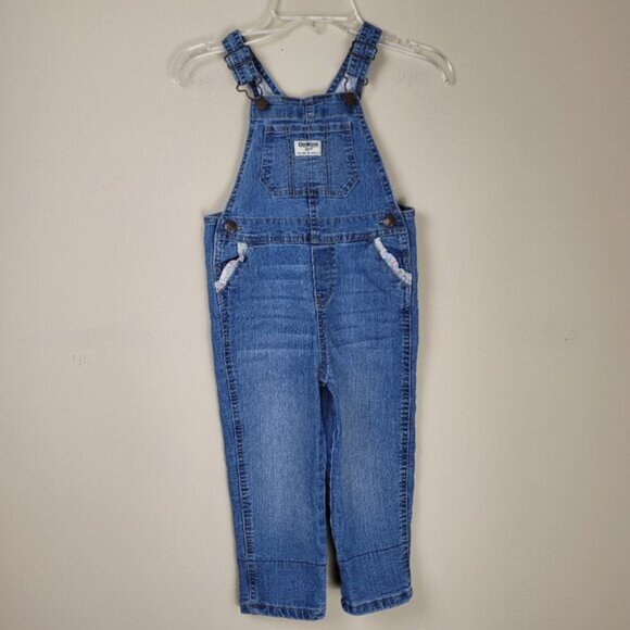 OshKosh B'gosh Blue Denim Overalls Size 3T Cute Casual - Picture 3 of 11